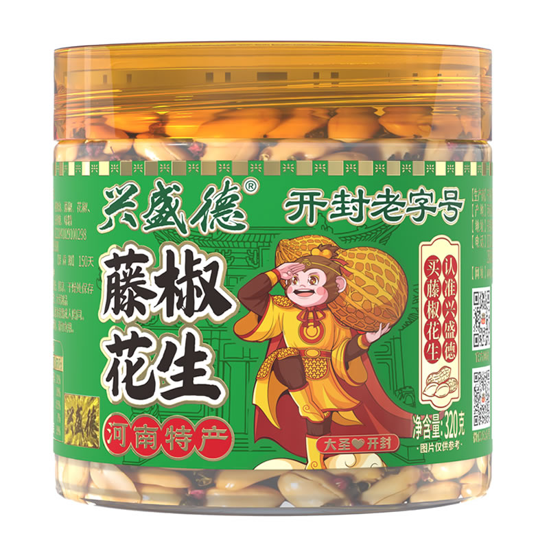 興盛德藤椒花生320克罐裝